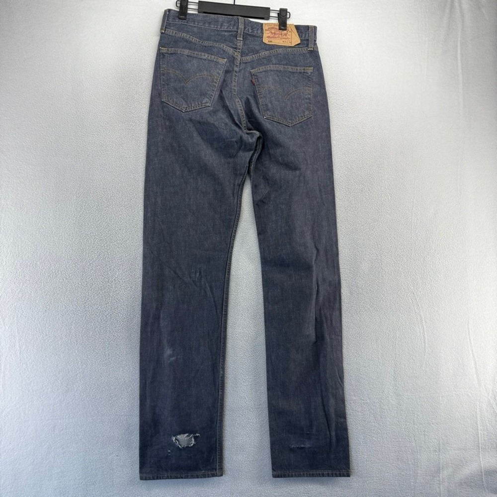 Vintage Levis 501 Jeans Mens FITS 31x35 Blue Denim Dark Wash 501xx Distressed